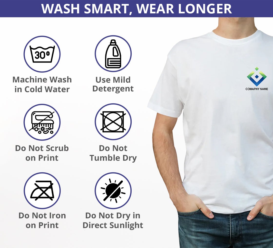 Men's Printed Organic T shirt - Crew Neck