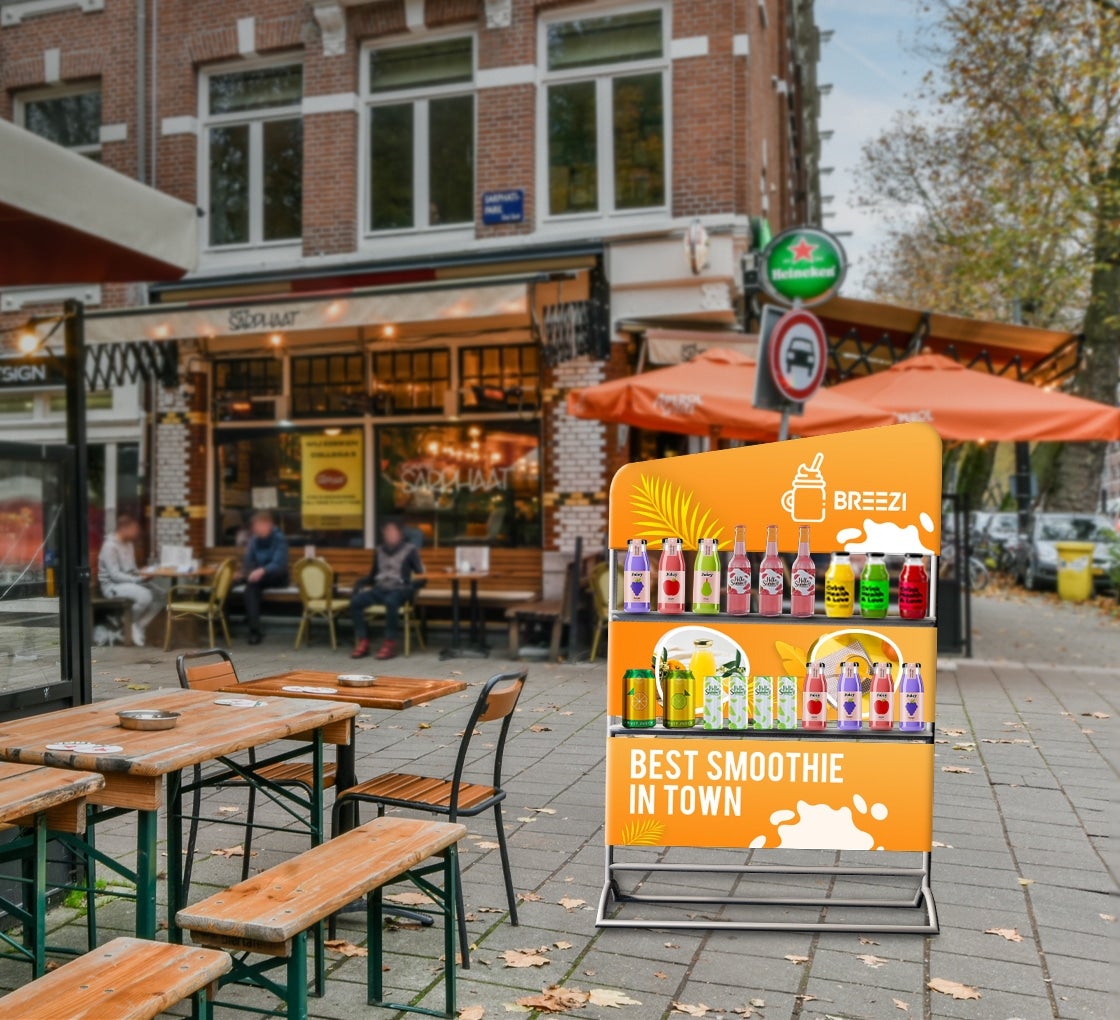 Portable Display with Shelves