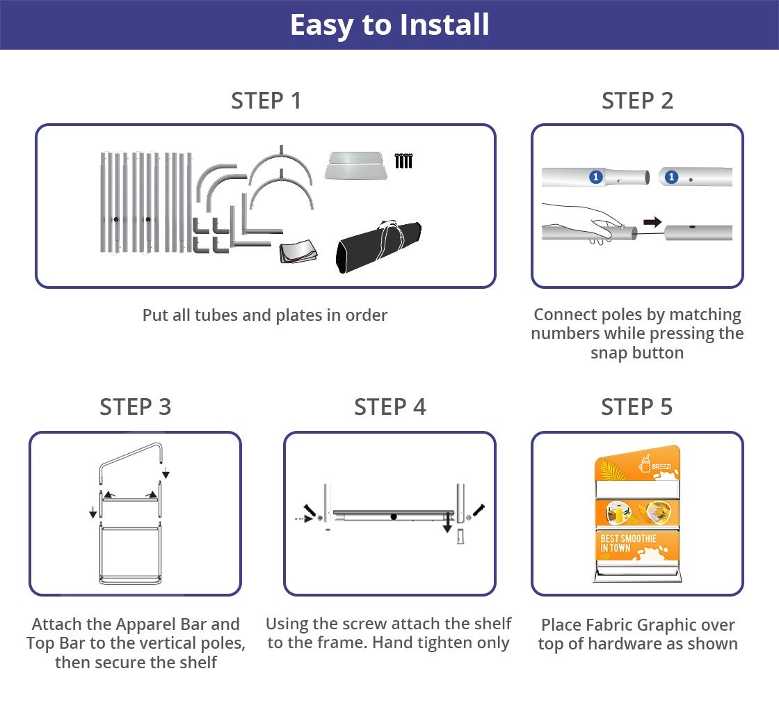 Portable Display with Shelves