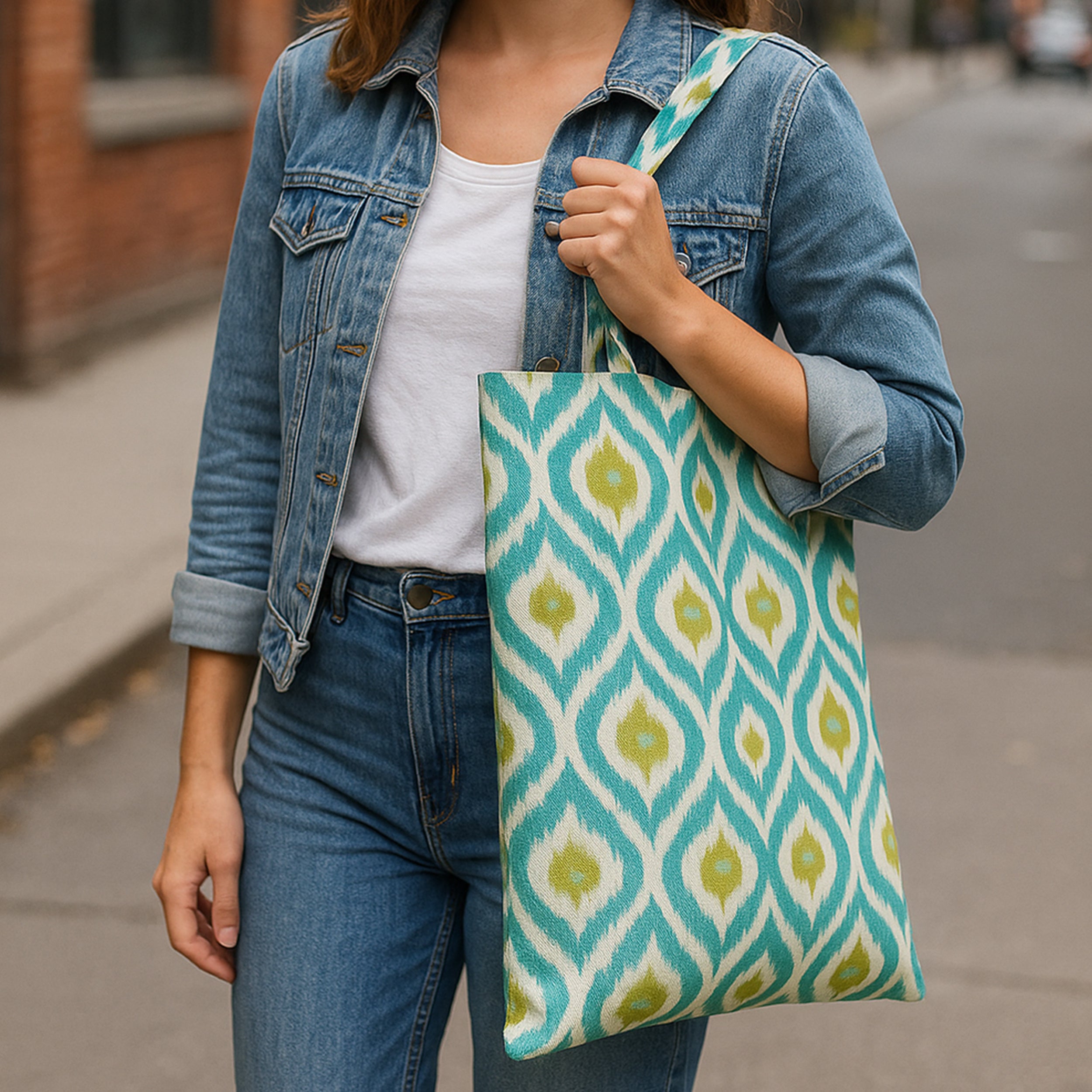 canvas tote bags all side printed lifestyle