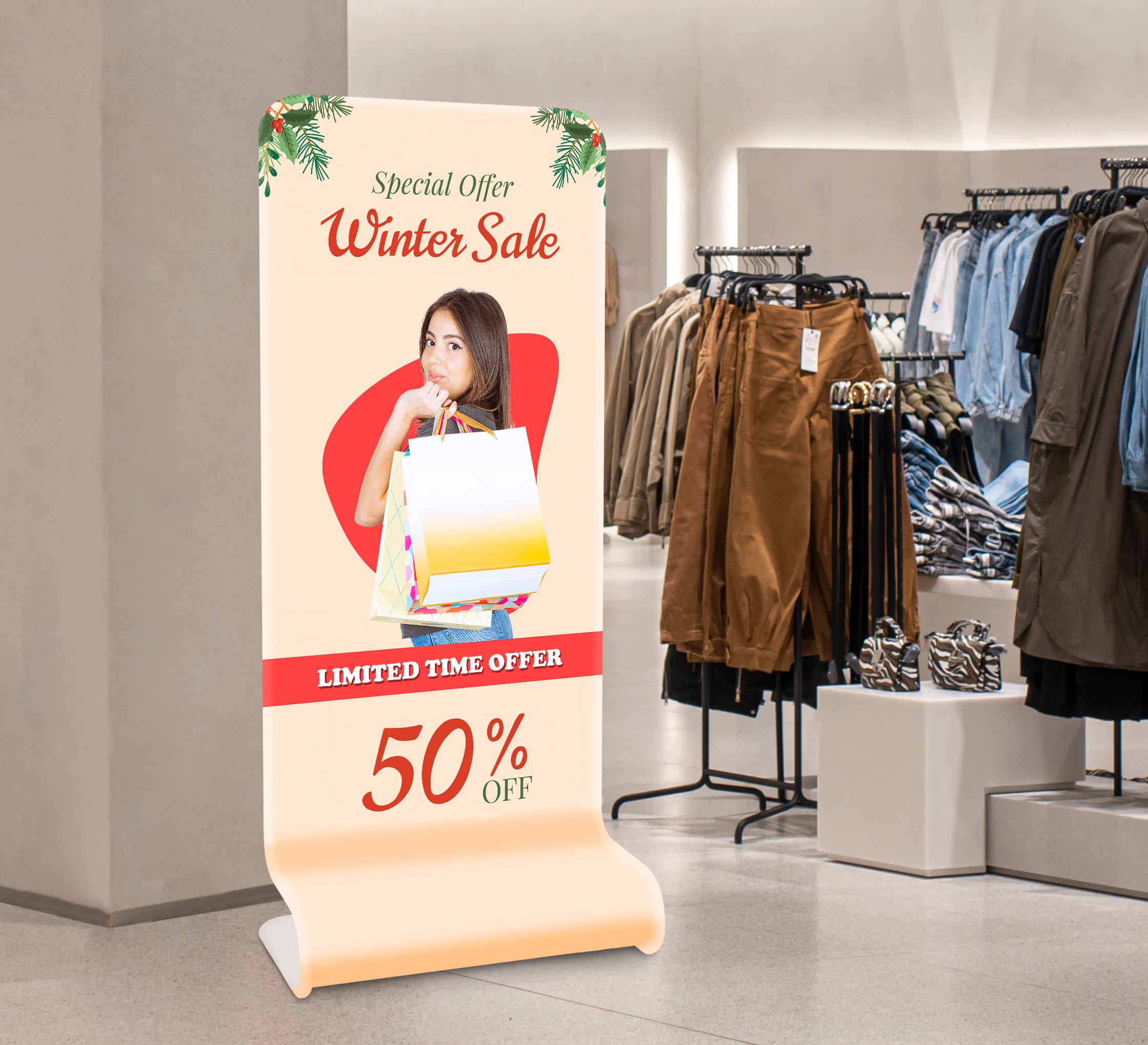 Fabric Display Stand Snake B