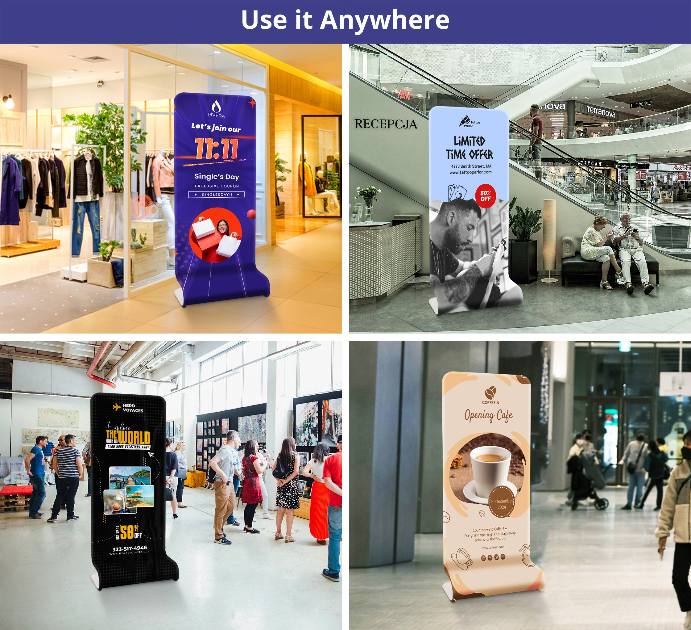 Fabric Display Stand Snake B