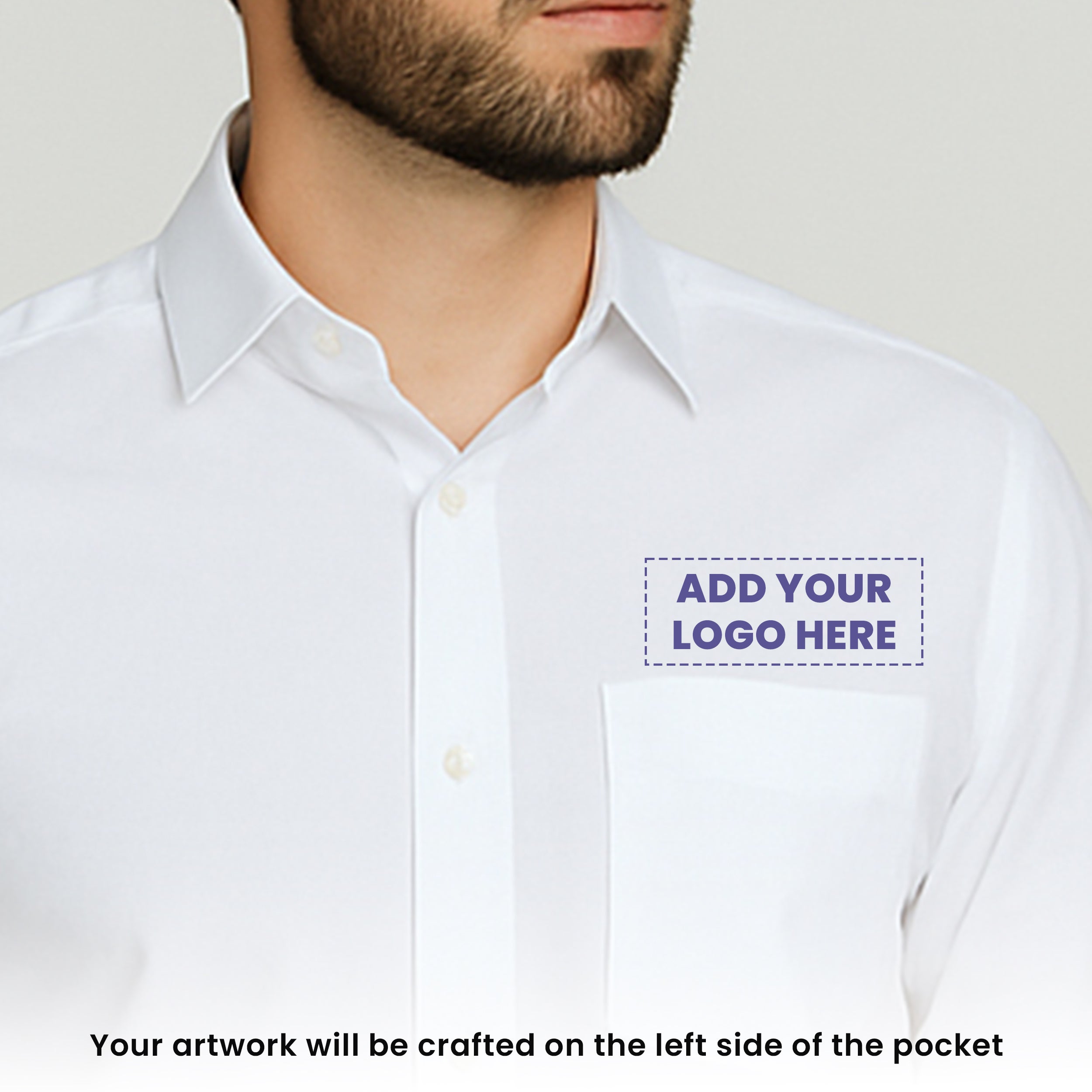 custom dress shirt Easy-Care French Blue Pinpoint Custom Dress Shirt