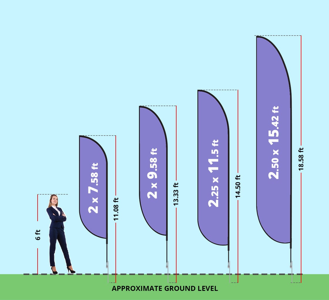 Pre-Printed No Dining Order Online Feather Flag