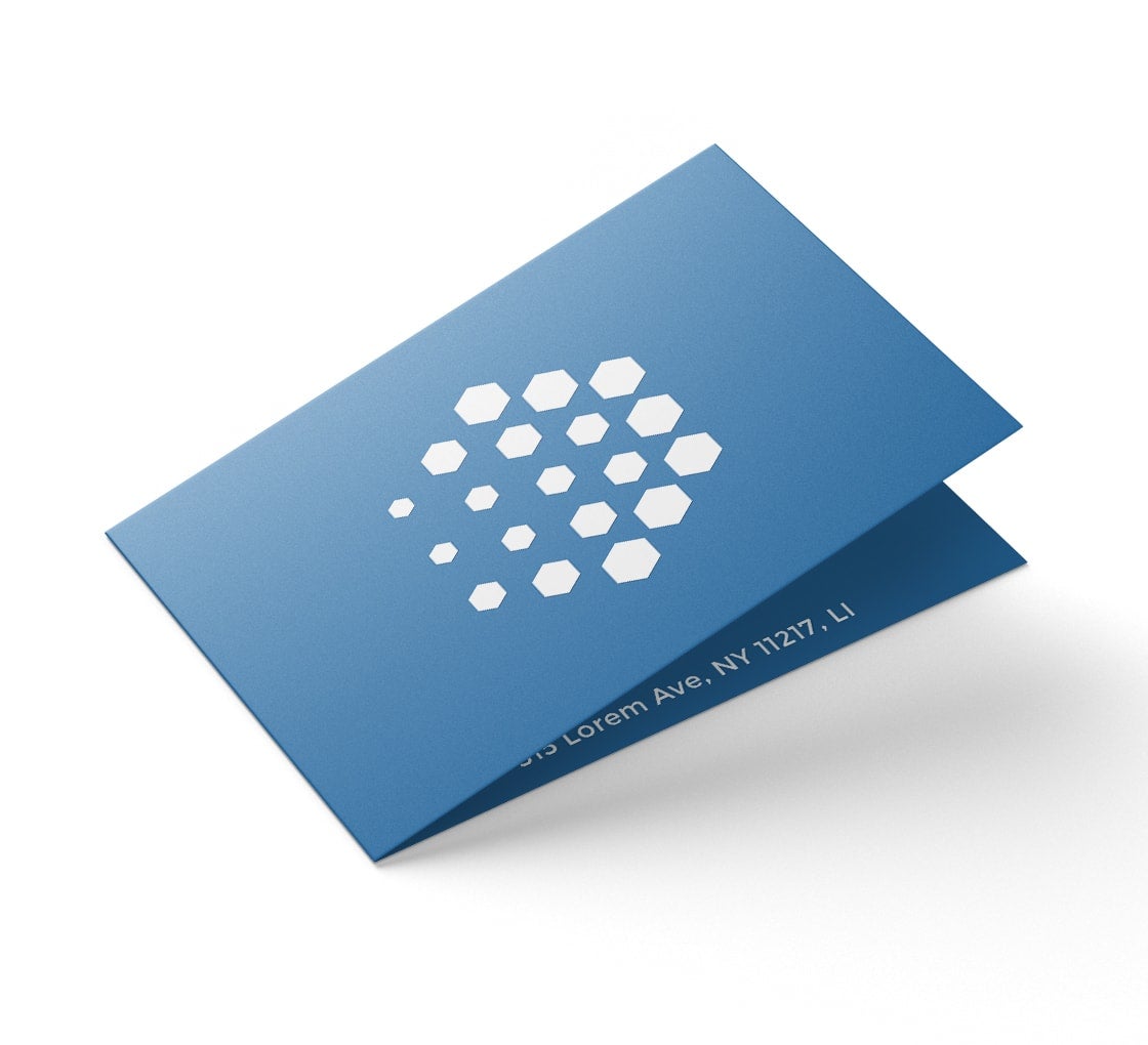 Folded Business Cards - Vertical