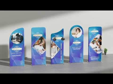 20ft Magnetic Modular Fabric Displays - L Shape