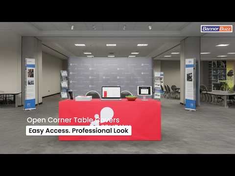 Open Corner Table Covers | Functional Trade Show Table Covers