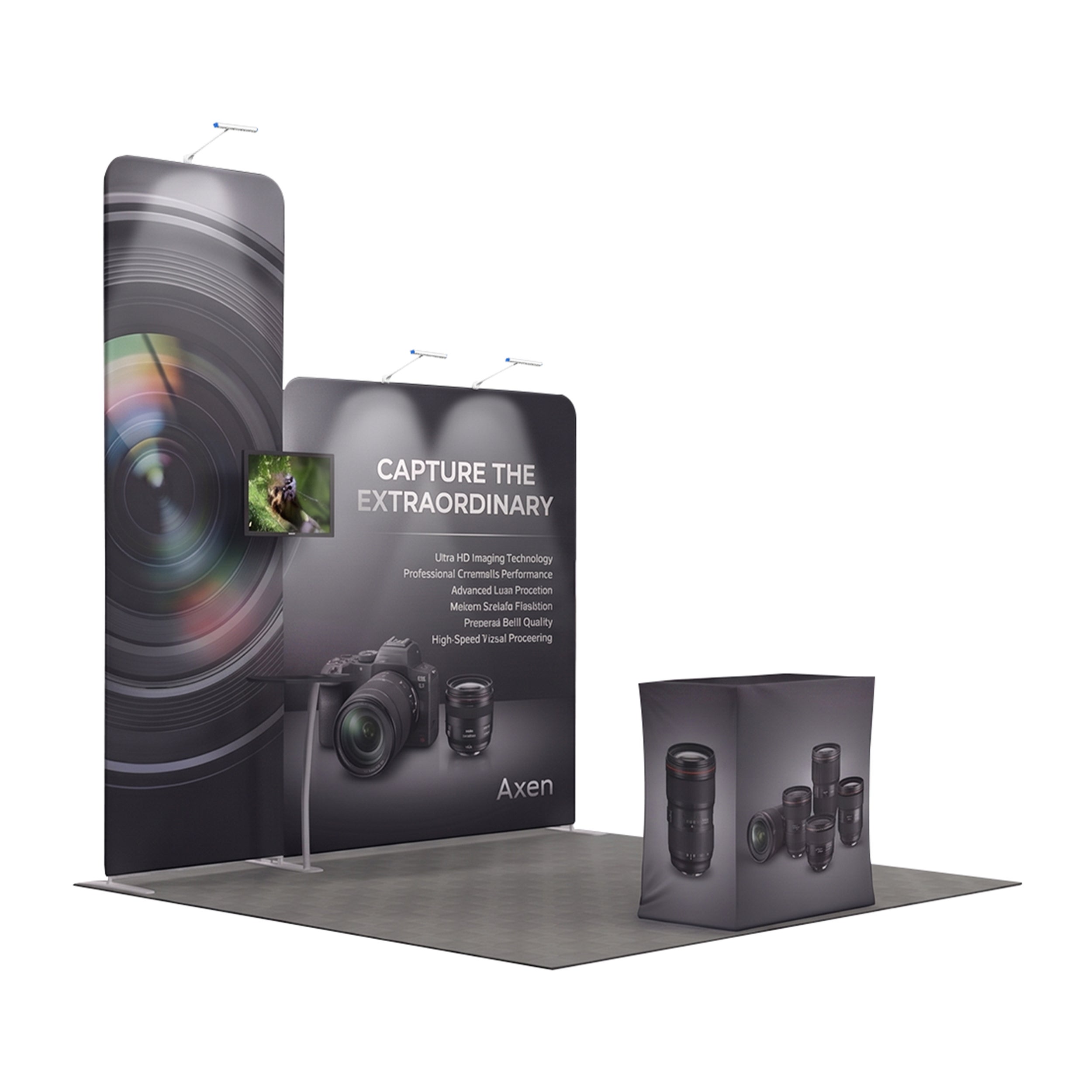 inline 10 ft inline trade show booth design 21 45 degree