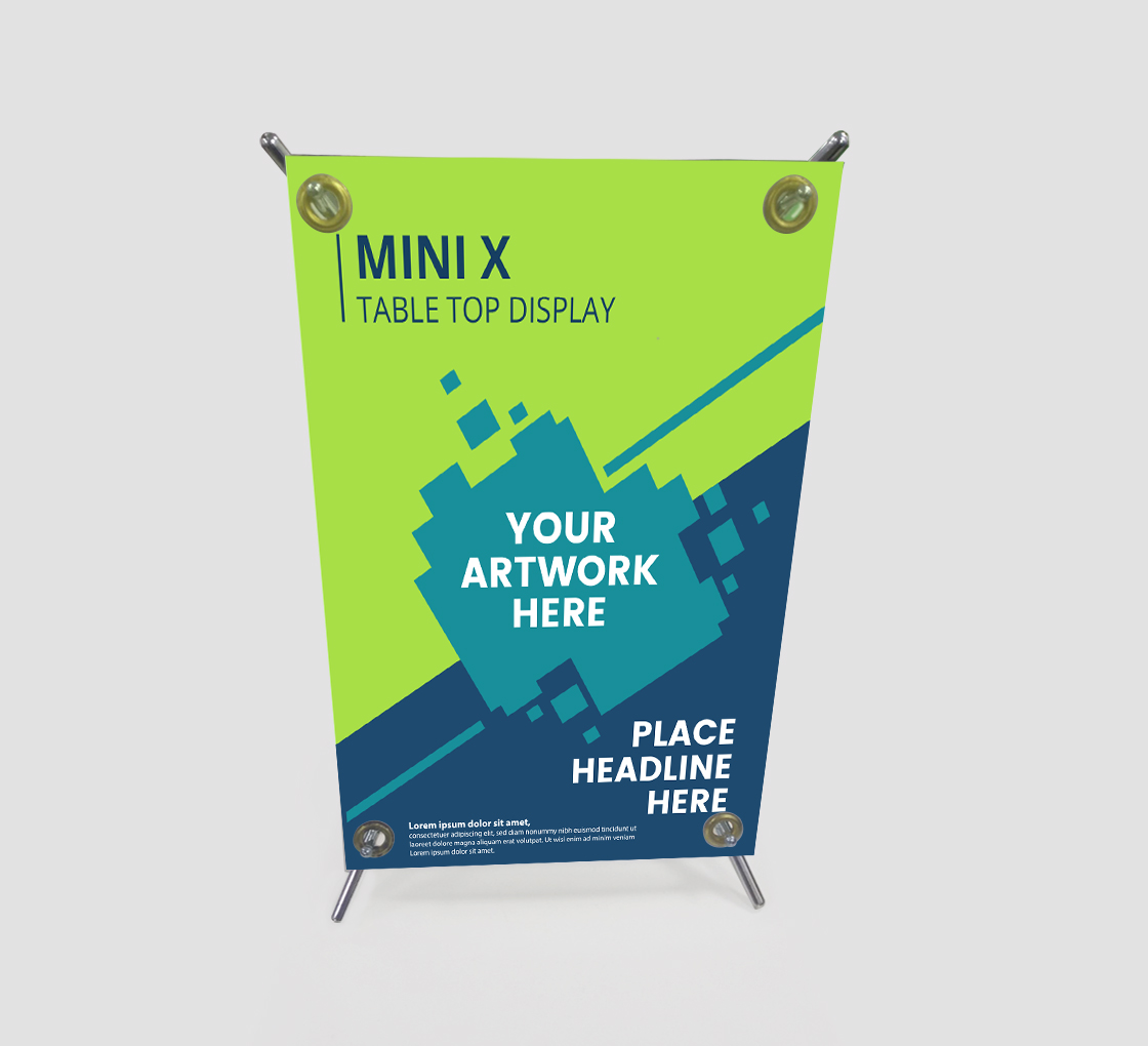 Mini Retractable Banner Stand Event Promotion Table Top 18" High No Graphic 