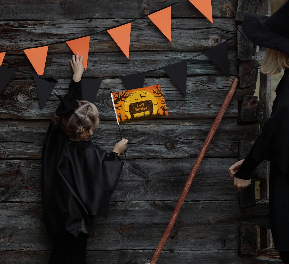 Halloween Hand Flags