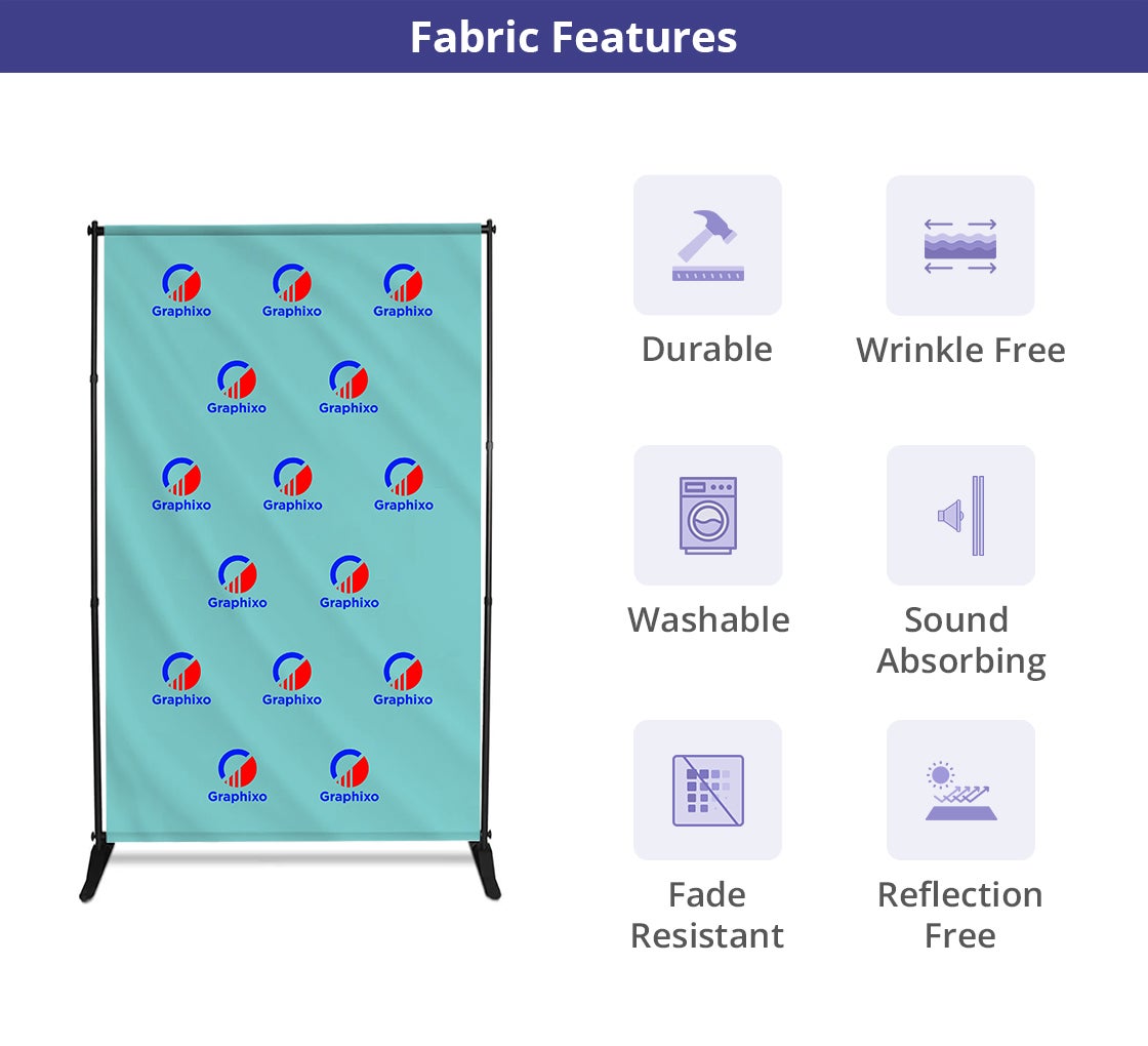 5 ft x 8 ft Step and Repeat Adjustable Banner Stands