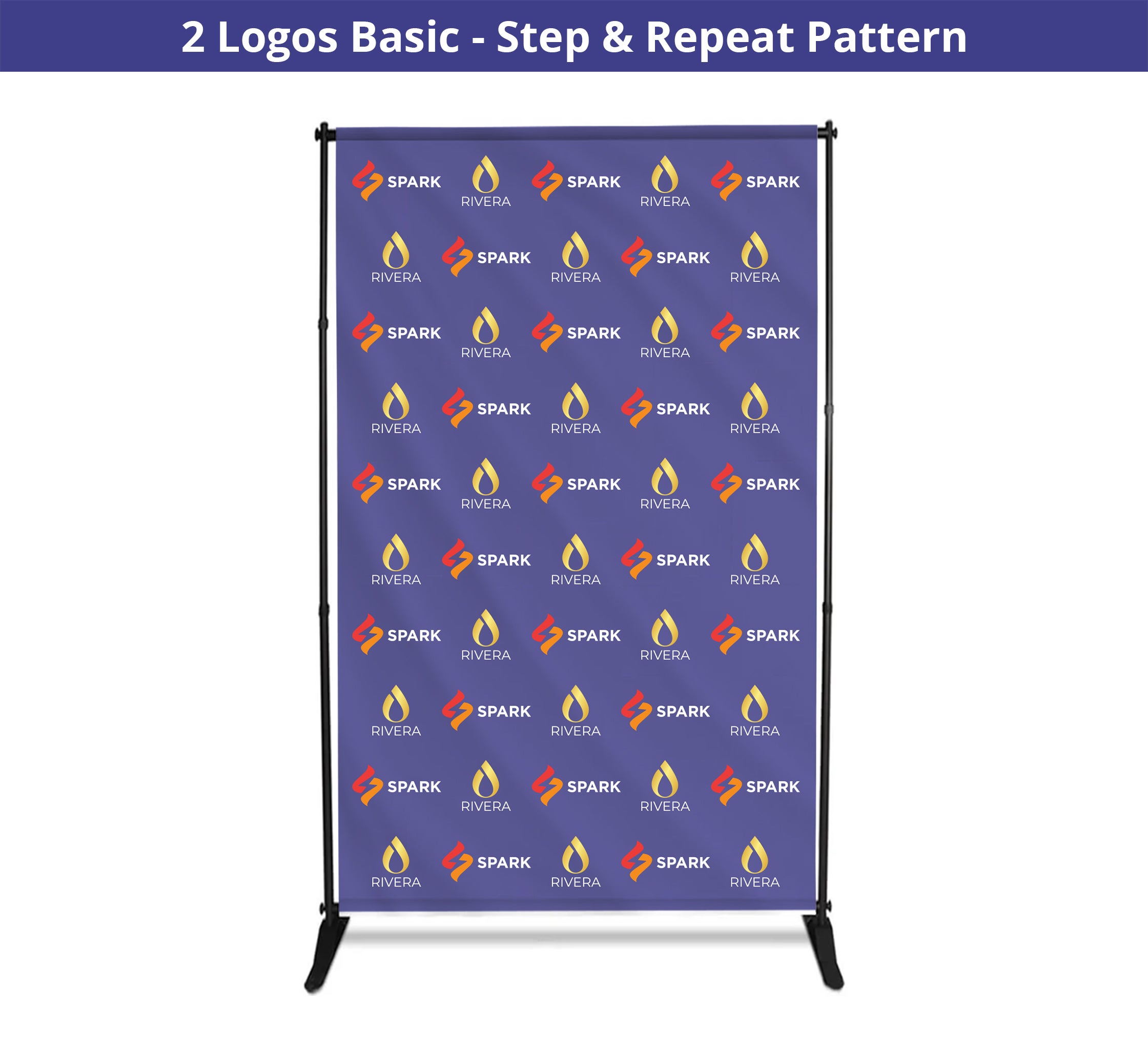 5 ft x 8 ft Step and Repeat Adjustable Banner Stands