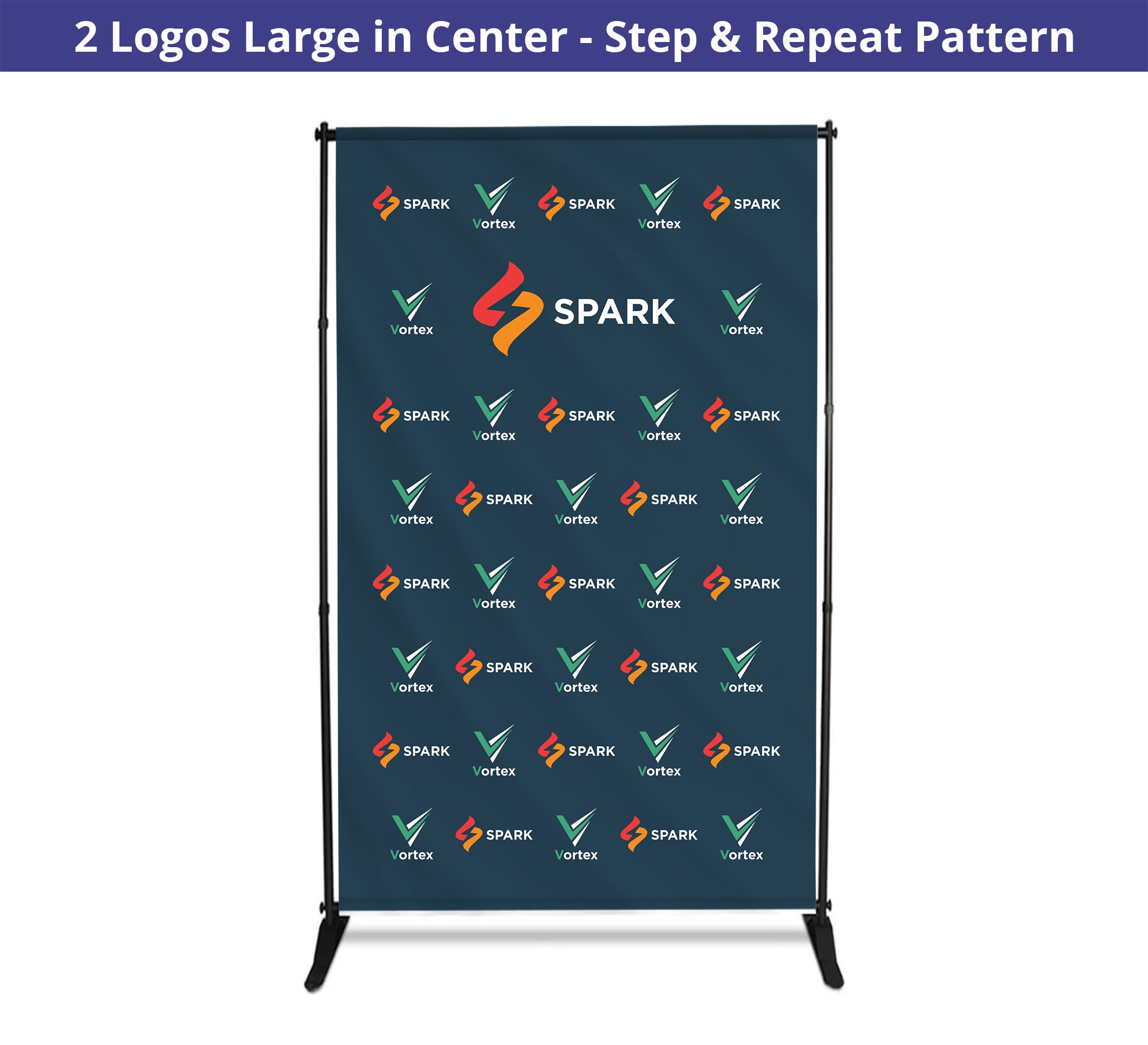 5 ft x 8 ft Step and Repeat Adjustable Banner Stands