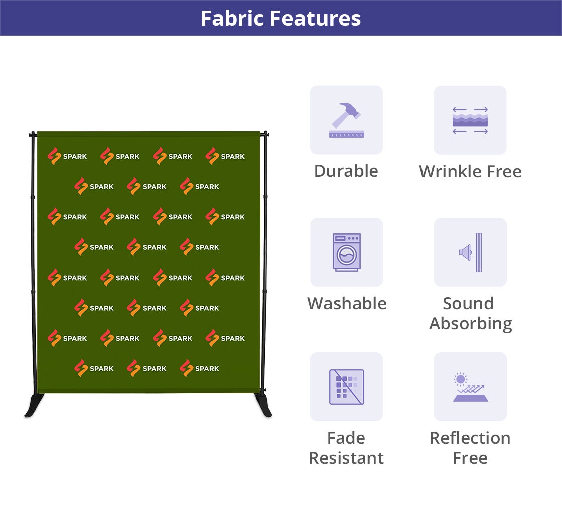 Buy 6 ft x 8 ft Step and Repeat Adjustable Banner Stands | BannerBuzz