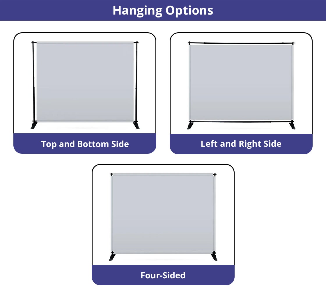 Banner Display Stand 10x8 FT Heavy Duty Backdrop Stand With Telescopic ...