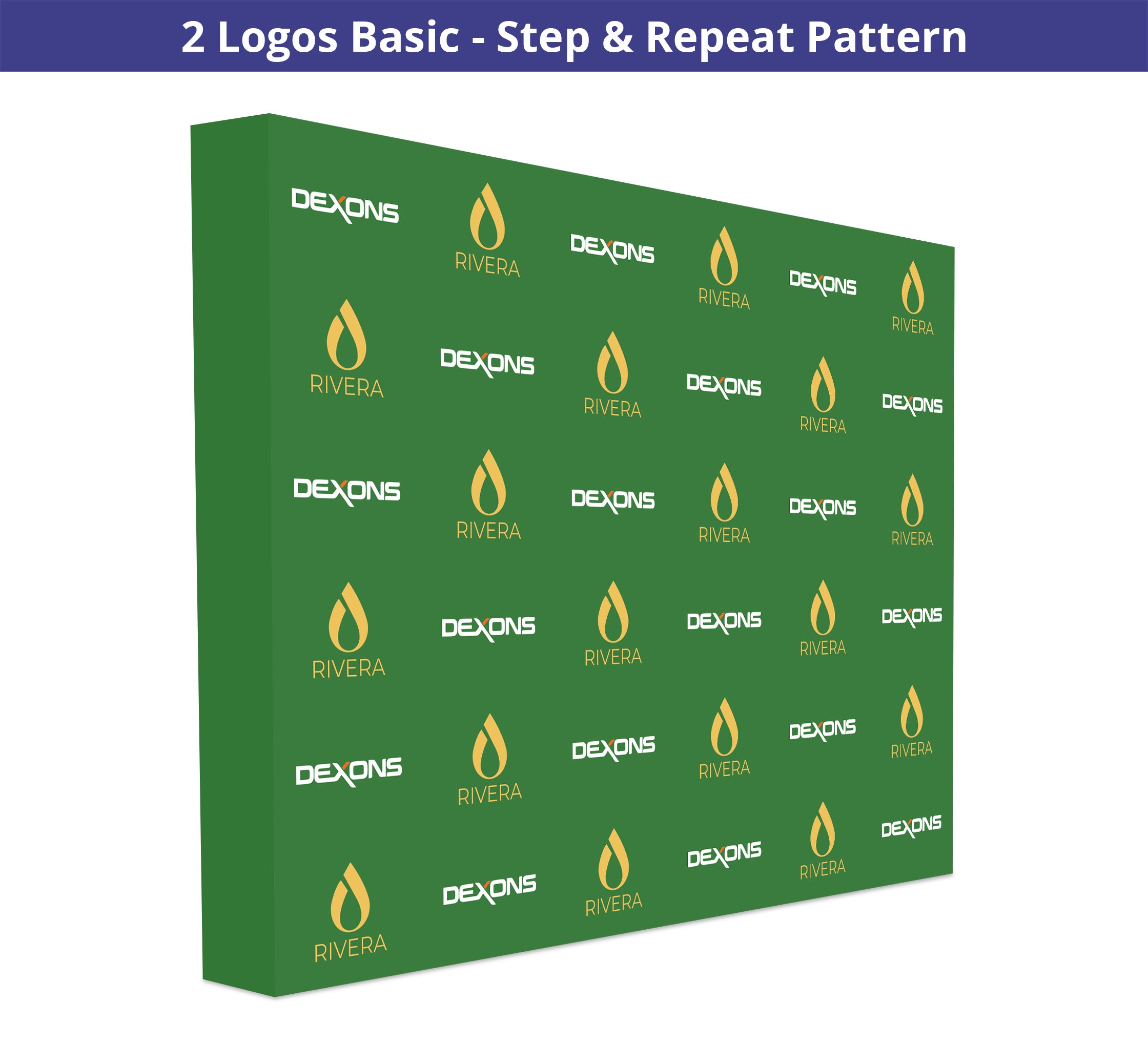 Buy 10’x 8' Step and Repeat Fabric Pop Up Straight Display Banners