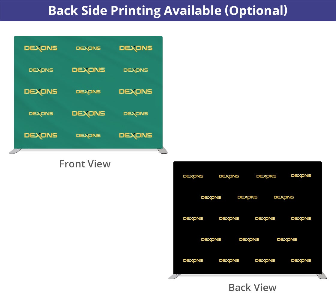 10 ft x 8 ft Step and Repeat Straight Pillow Case Backdrop - 11