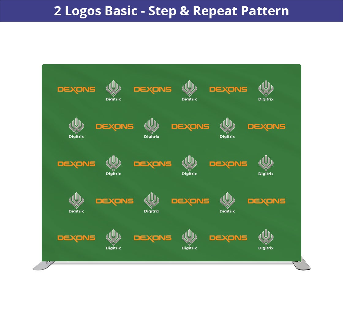 10 ft x 8 ft Step and Repeat Straight Pillow Case Backdrop - 6