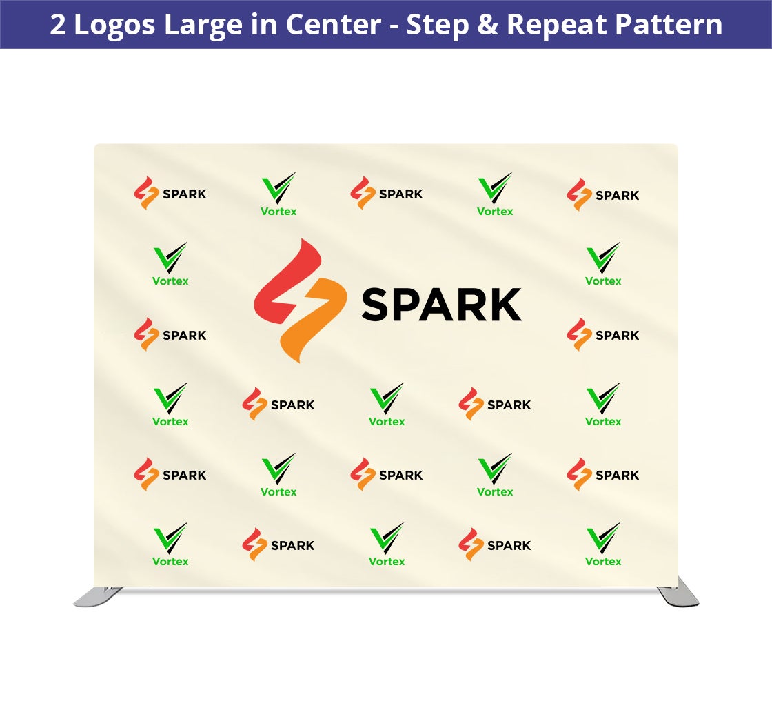 10 ft x 8 ft Step and Repeat Straight Pillow Case Backdrop - 7