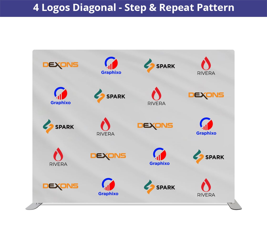 10 ft x 8 ft Step and Repeat Straight Pillow Case Backdrop - 9