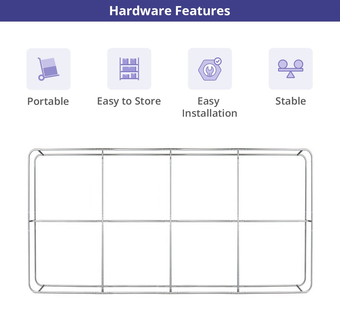 20 ft x 10 ft Step and Repeat Wall Box Fabric Display - 10