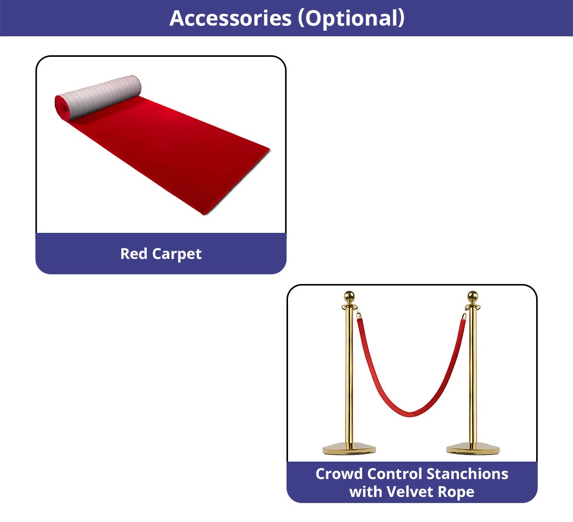 20 ft x 10 ft Step and Repeat Wall Box Fabric Display - 12