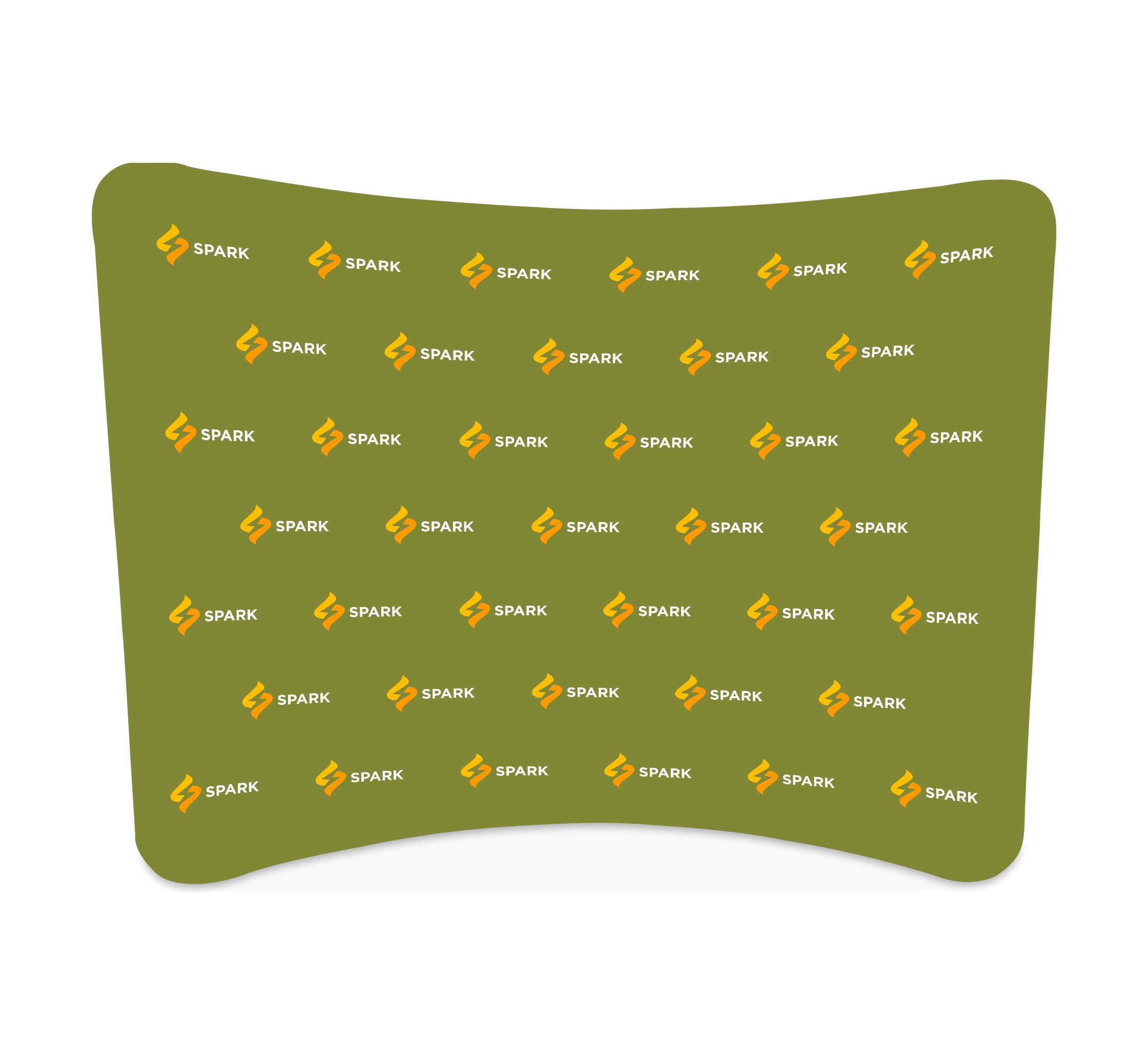 10 ft x 8 ft Step and Repeat Curved Pillow Case Backdrop - 1