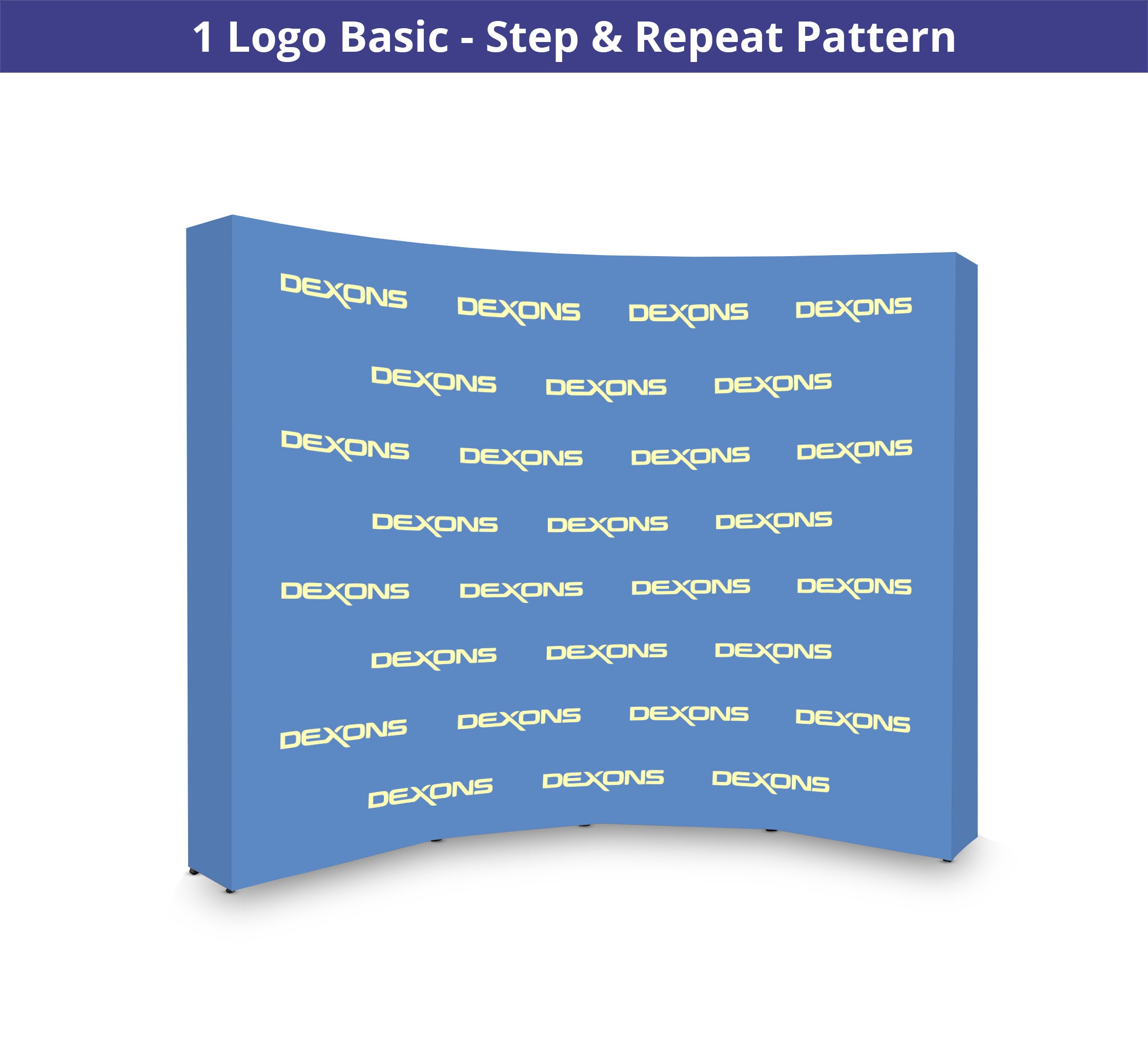 10 ft x 8 ft Step and Repeat Fabric Pop Up Curved Display - 4
