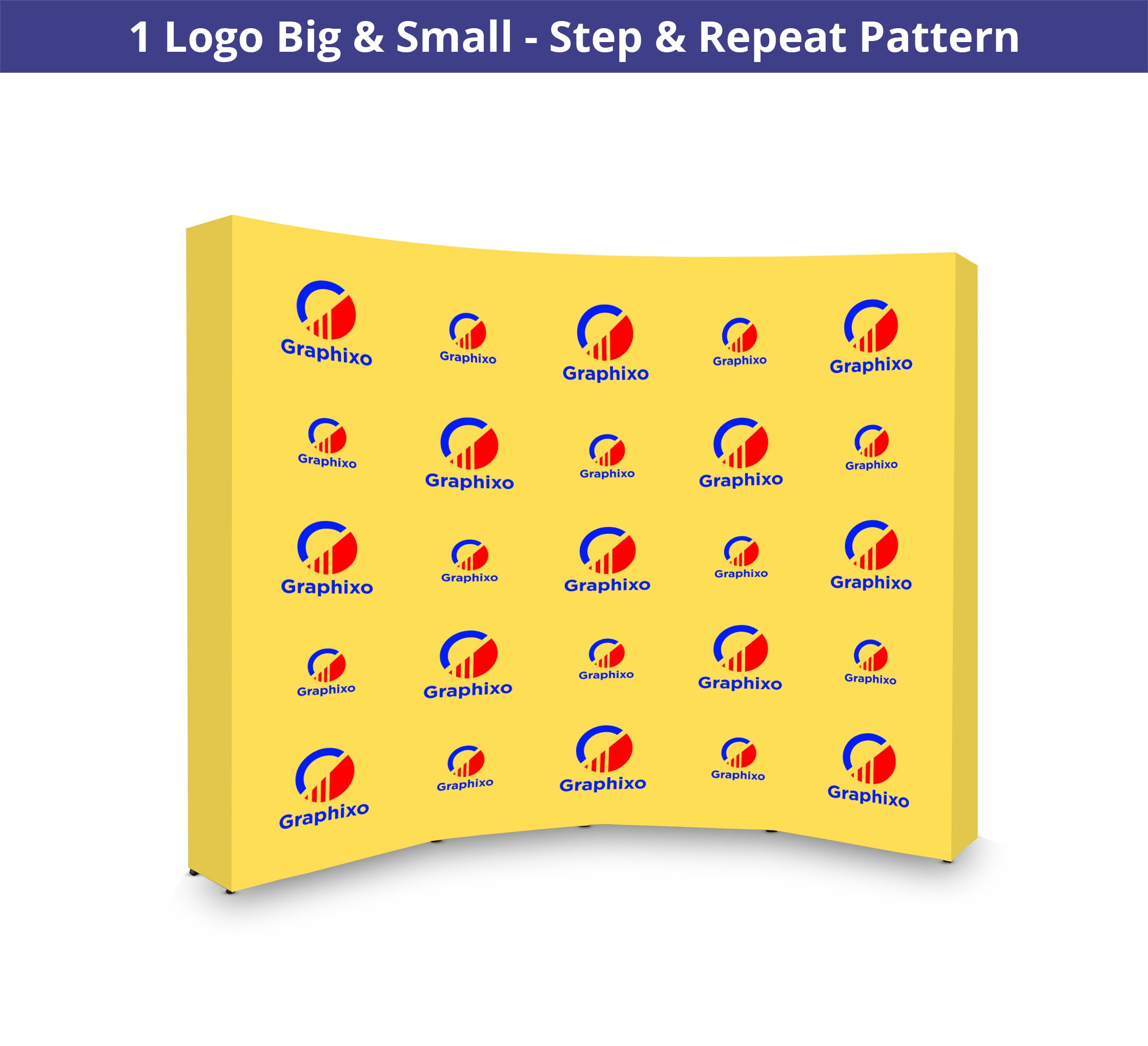 10 ft x 8 ft Step and Repeat Fabric Pop Up Curved Display - 5