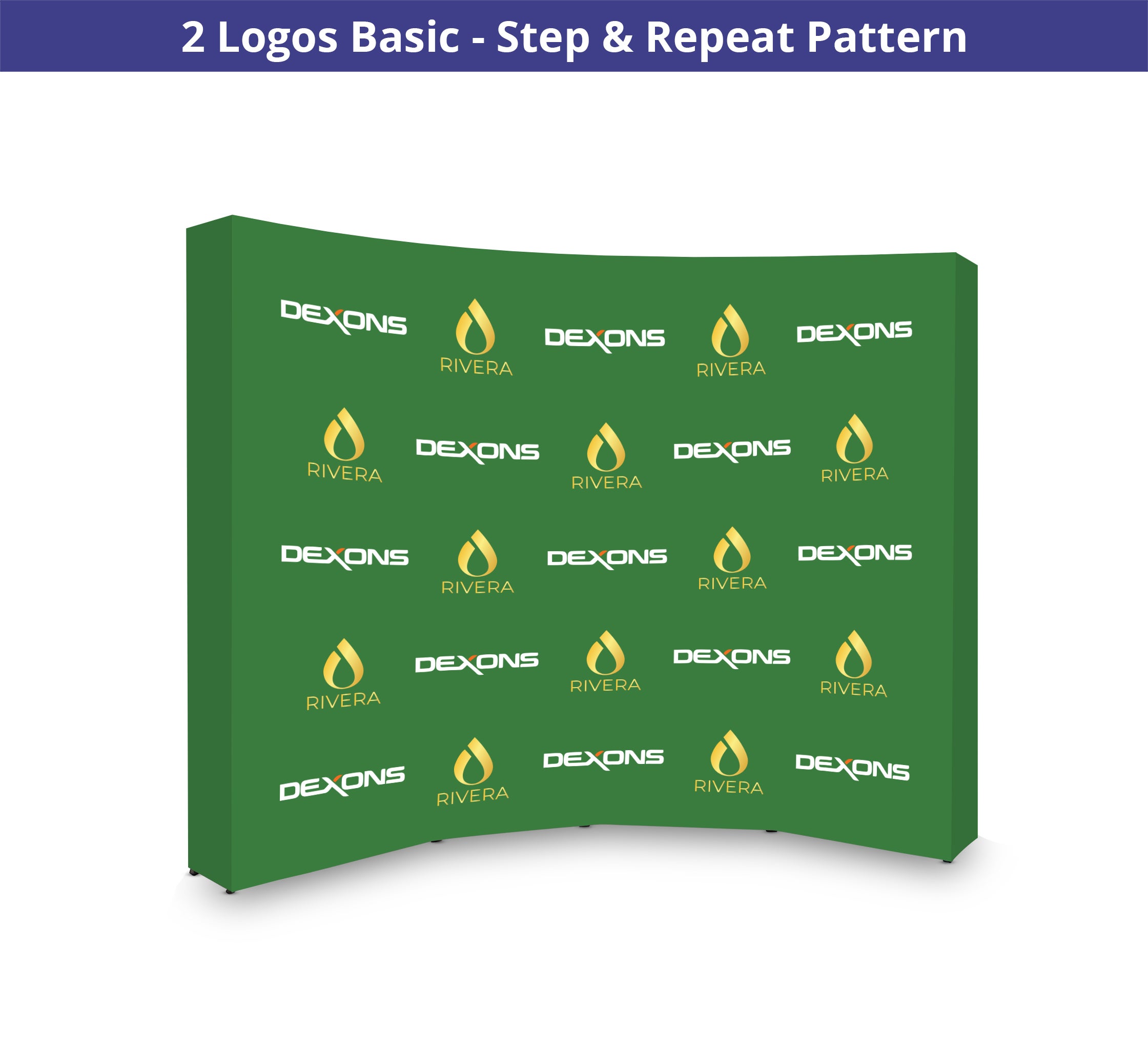 10 ft x 8 ft Step and Repeat Fabric Pop Up Curved Display - 6