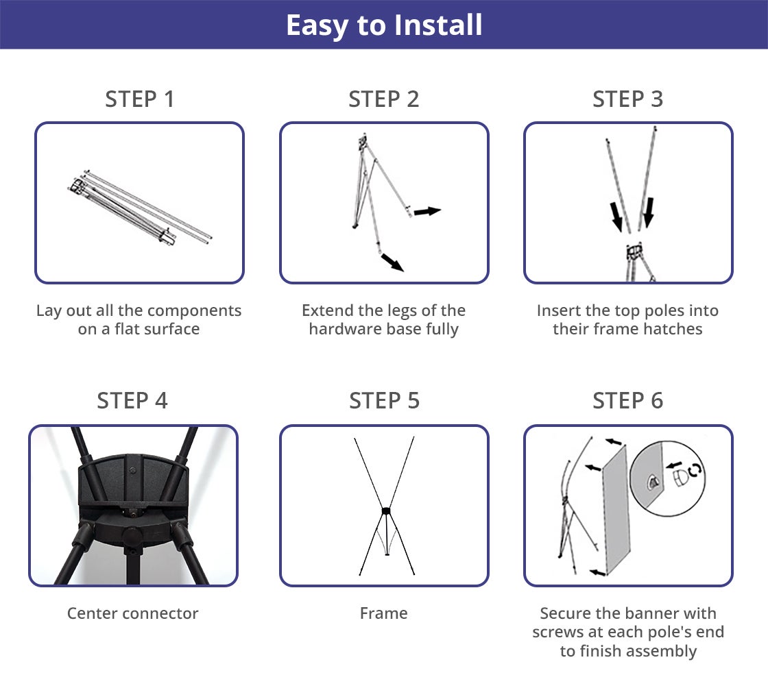 Korean Style X Banner Stands - 8