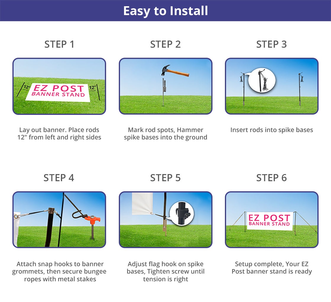 Buy Customizable EZ-Post Banner Stands - Get 30% Off | BannerBuzz