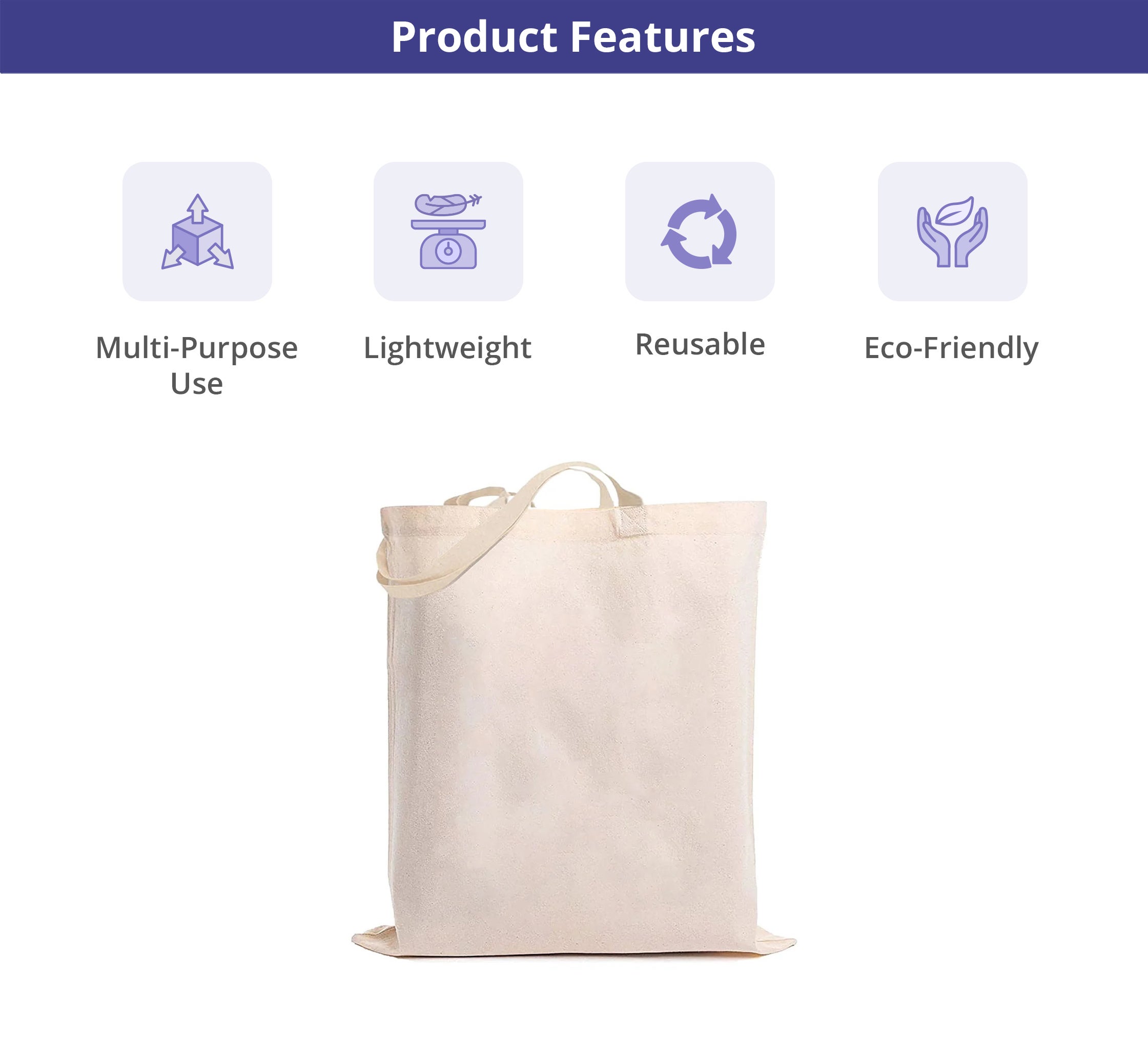 Canvas Tote Bags - Non Printed