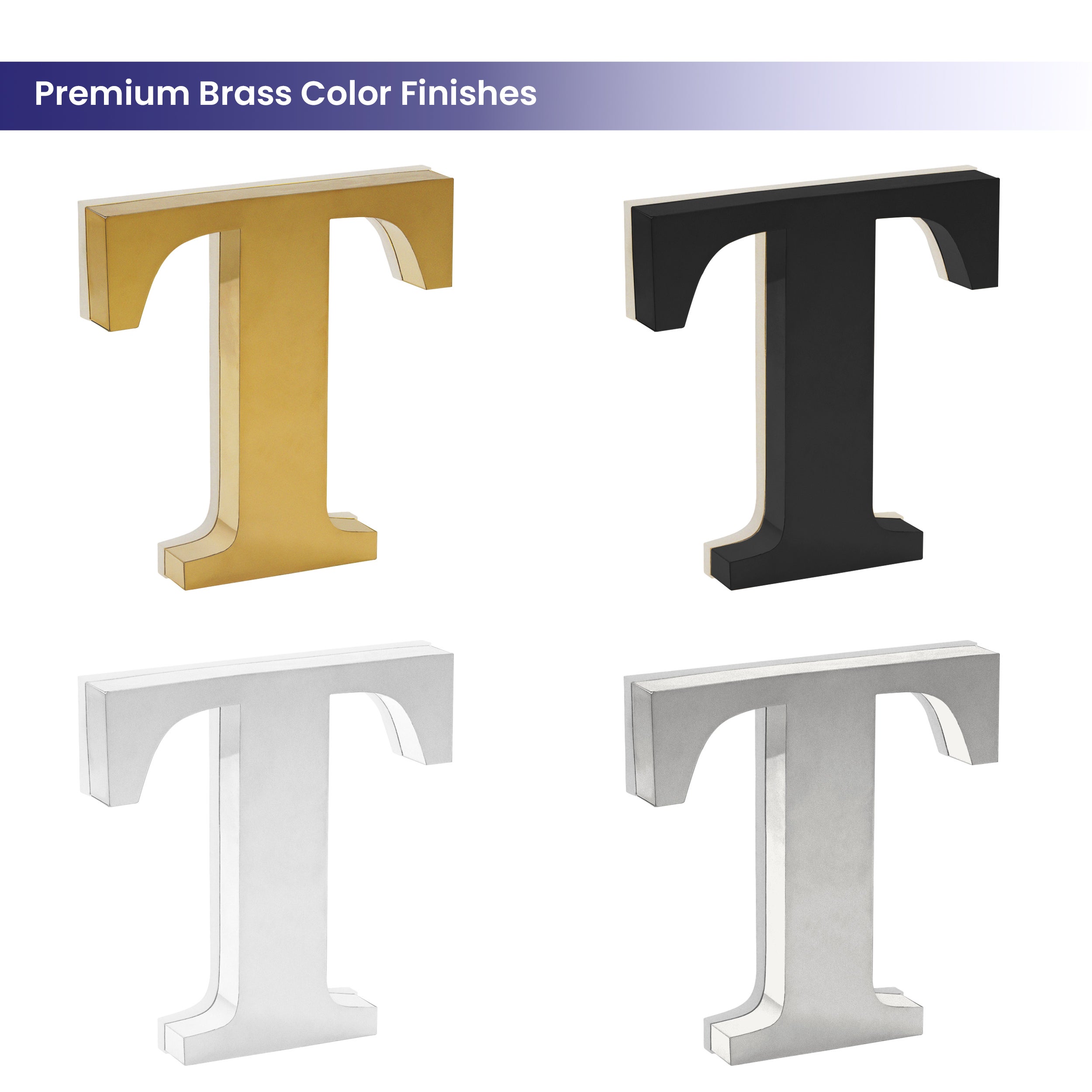 Halo Lit Brass Letters