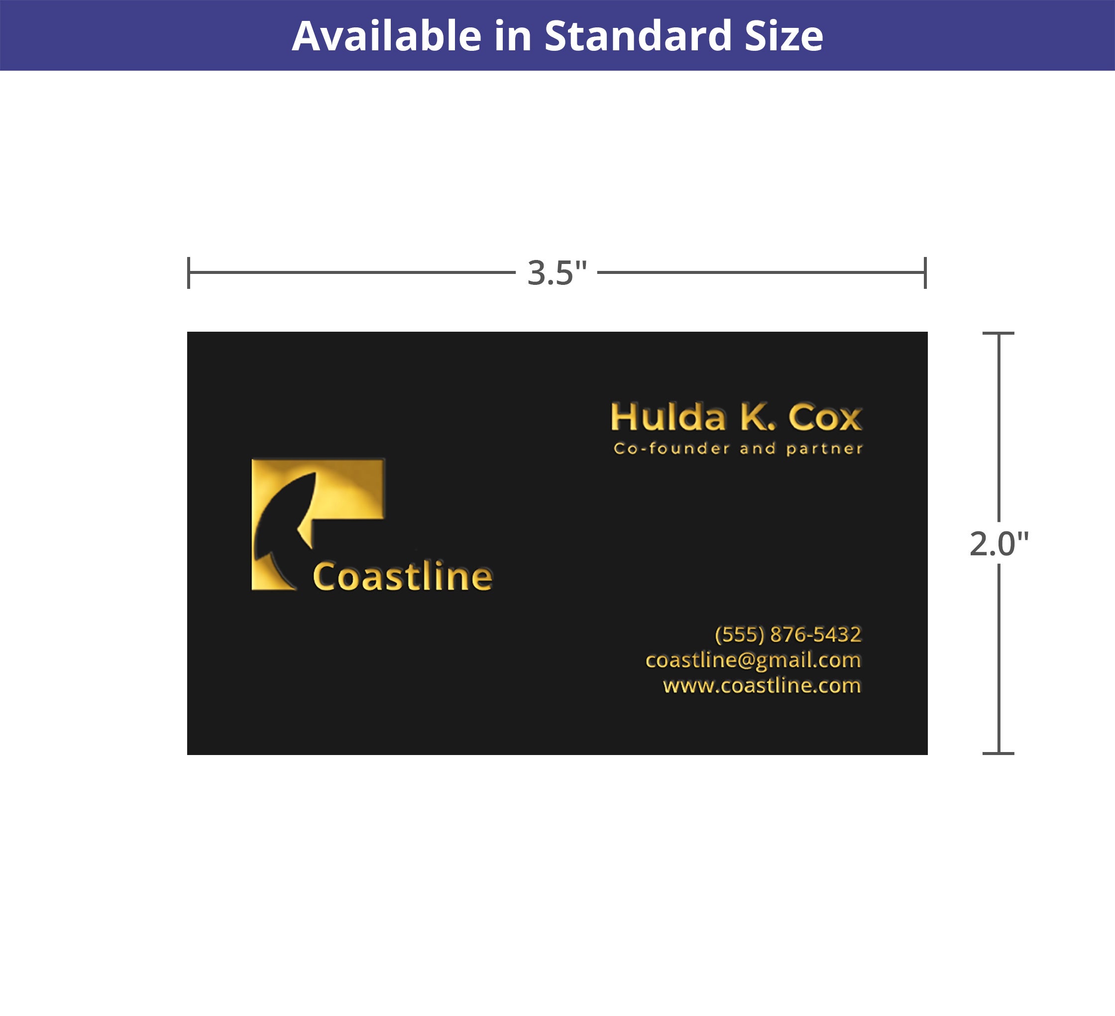 Raised Foil Business Cards