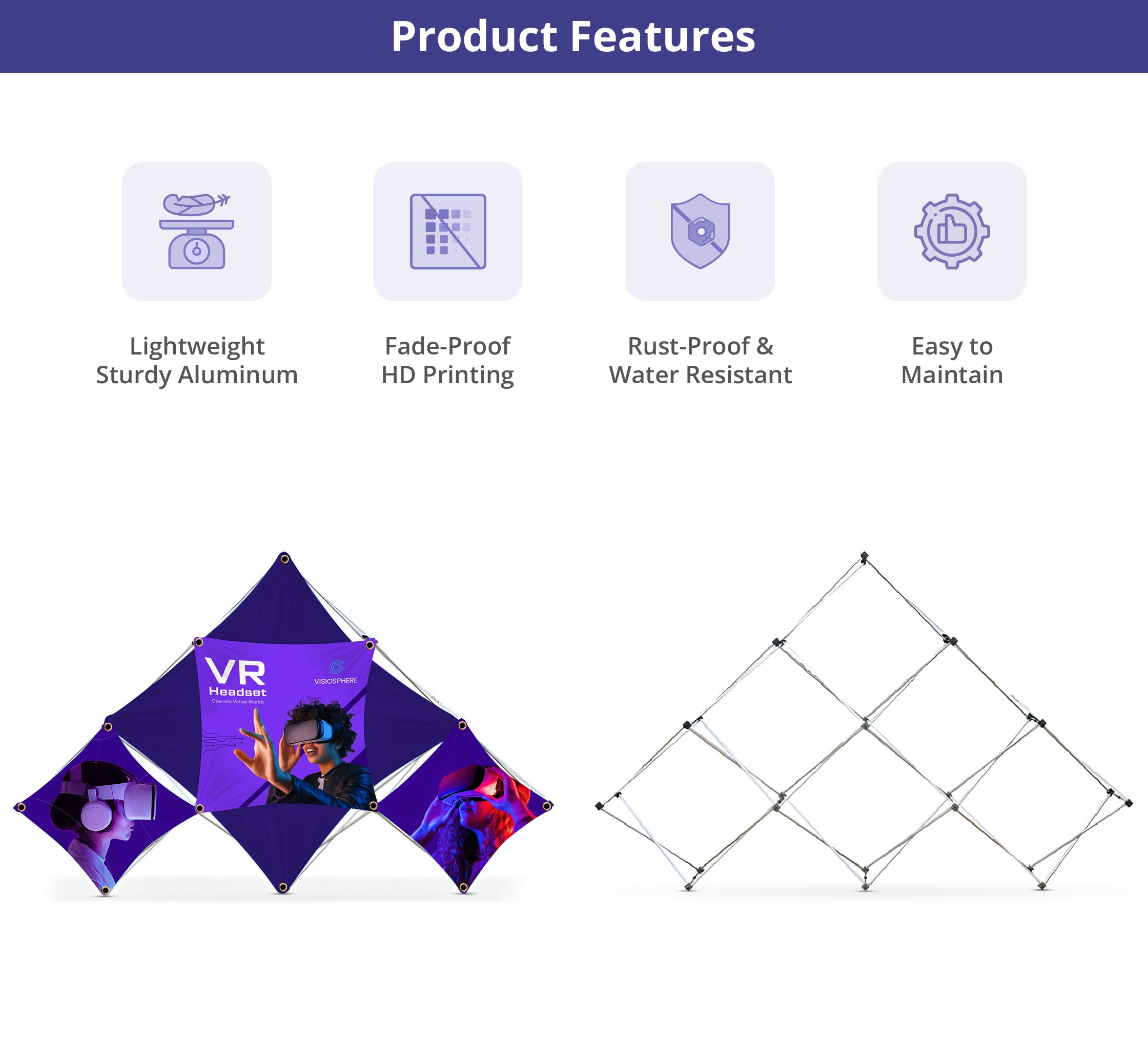 Triangular Middle Micro GeoMetrix Table Top Display