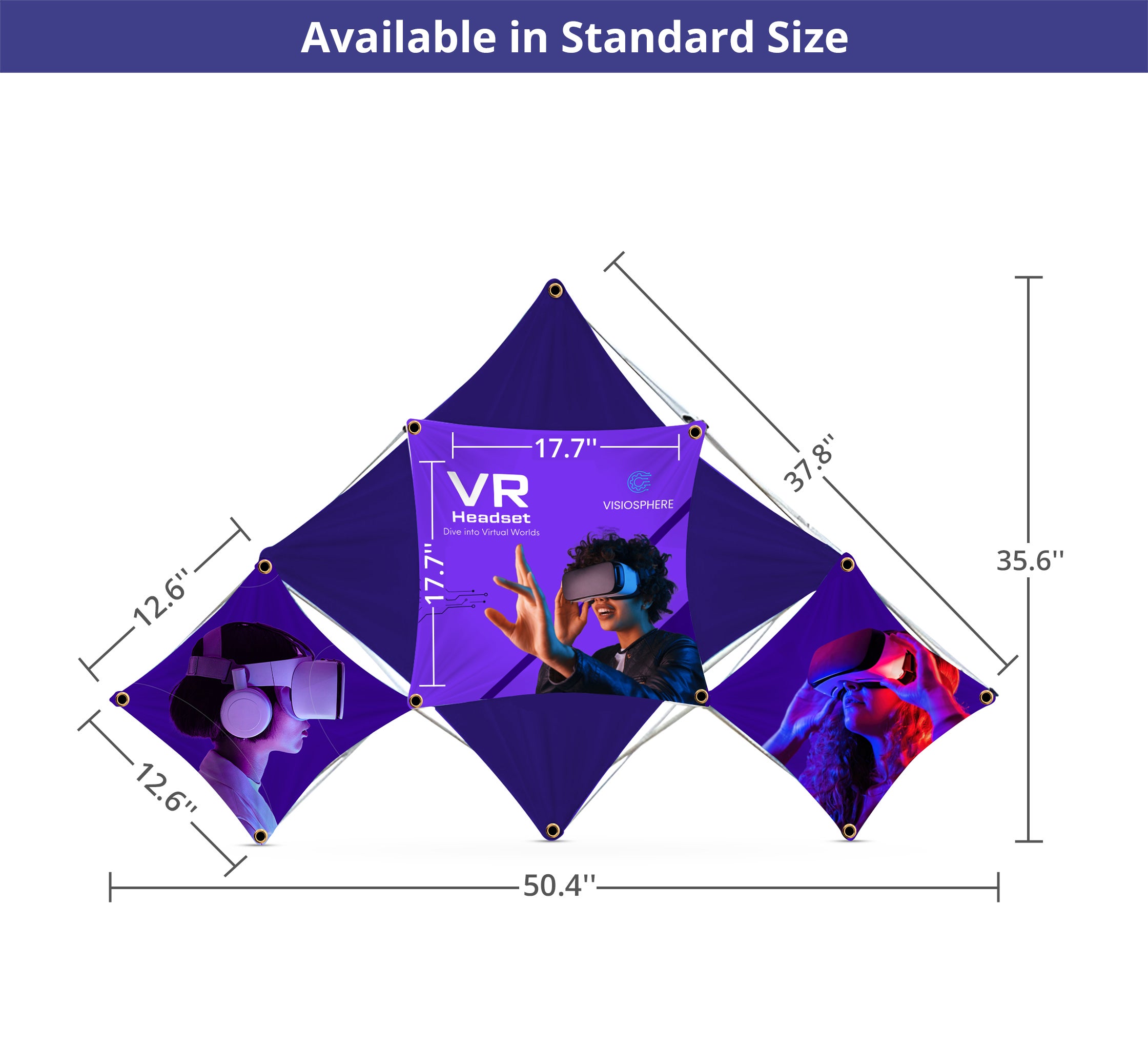 Triangular Middle Micro GeoMetrix Table Top Display