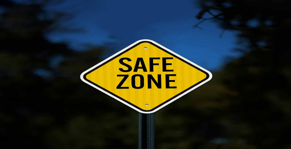 safety signs security retail office signs aluminum sign business SAFE ZONE 