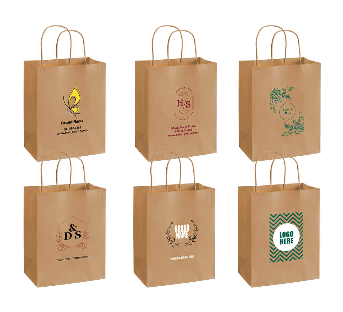 grund interferens niece Kraft Paper Shopping Bags (Printed) Online| Fast Delivery - Bannerbuzz.com