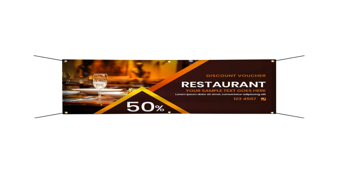 Hot Soup Food And Drink Double Sided Vertical Pole Banner Sign