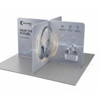 13ft Magnetic Modular Fabric Displays - Cross Island Shape