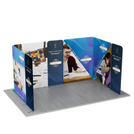 16.4x10ft Magnetic Modular Fabric Displays - U Shape Curved