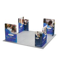 20ft Magnetic Modular Fabric Displays - 4 L-Shape Sections