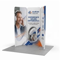 6.5ft Magnetic Modular Fabric Display - Curved Shape
