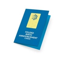 Folded Birth Announcement Cards