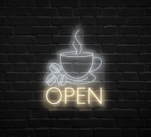 Coffee Open Neon Sign