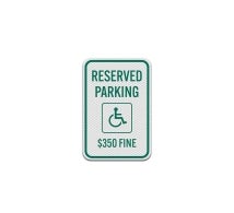 Parking Fine Aluminum Sign (Diamond Reflective)