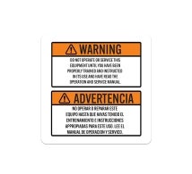 Bilingual Dump Truck Training Required Decal (Non Reflective)