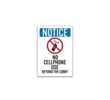 No Cell Phone Use Decal (Non Reflective)