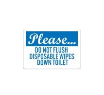 Do Not Flush Wipes Decal (Non Reflective)